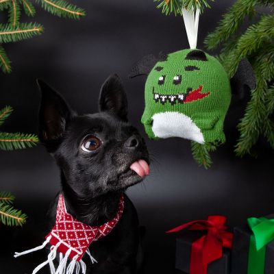 Елочный шар «Дракон», зеленый-5