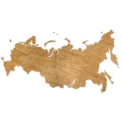Деревянная карта России, дуб-5