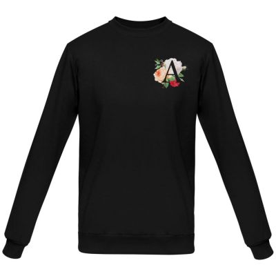 Толстовка «Цветочная азбука: А», черная-0