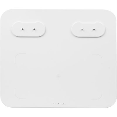 Станция беспроводной зарядки с колонкой и ночником Trilogy, белая-3