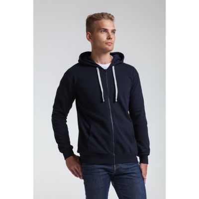 Толстовка на молнии с капюшоном Unit Siverga, темно-синяя-6