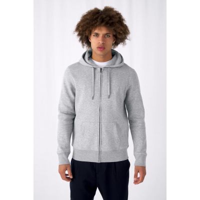 Толстовка на молнии с капюшоном унисекс King, белая-2