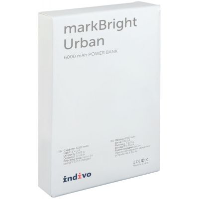 Аккумулятор с беспроводной зарядкой markBright Urban, 6000 мАч, черный-6