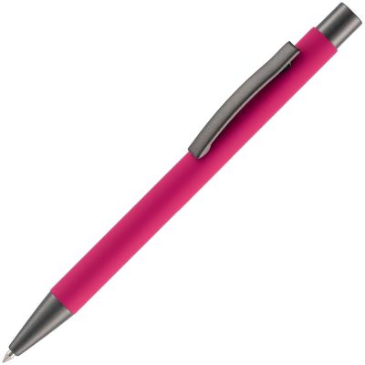 Ручка шариковая Atento Soft Touch, розовая-0