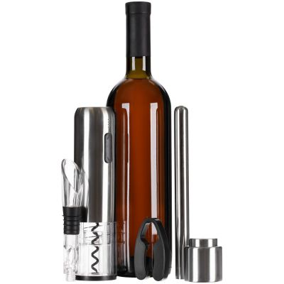 Винный набор Veritas, черный с серебристым-3