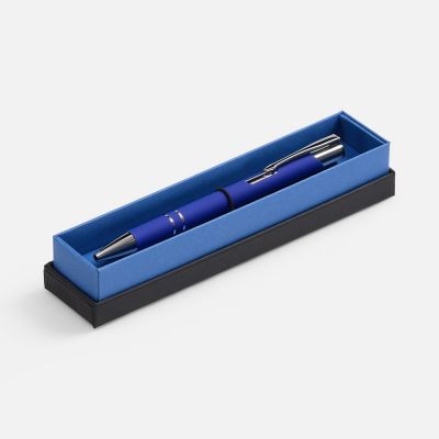 Ручка шариковая Keskus Soft Touch в футляре, синяя-0