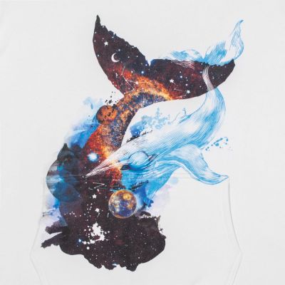 Толстовка с капюшоном «Гиганты Вселенной», белая-2