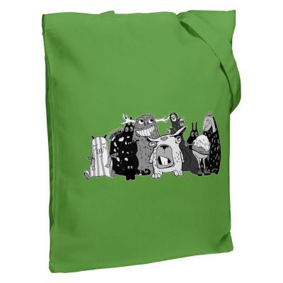 Холщовая сумка «Все мы немного монстры», ярко-зеленая-0