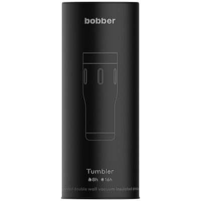 Термостакан Tumbler 470, вакуумный, черный-4