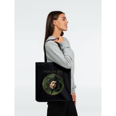 Холщовая сумка «Ты же девочка», черная-2