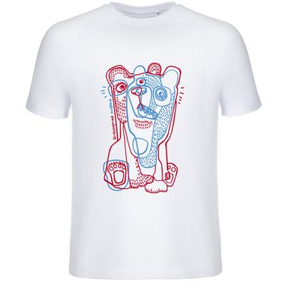 Футболка мужская «Биполярный медведь», белая-1