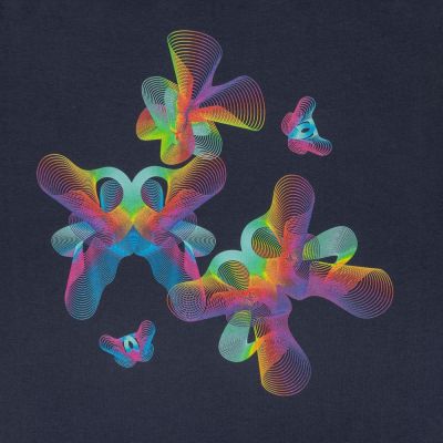 Футболка женская Butterflies, темно-синяя-2