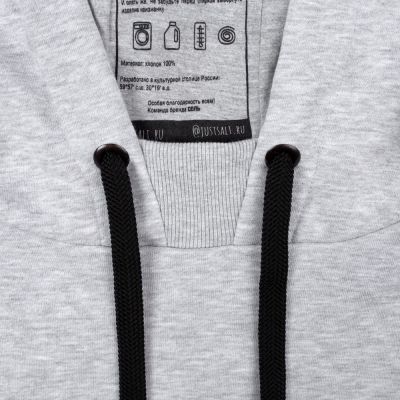 Худи оверсайз «Чистая соль», серый меланж-4