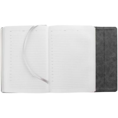 Ежедневник Flap на заказ, недатированный, серый-6