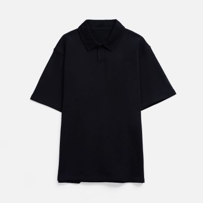 Рубашка поло унисекс Tiimi, черная-0