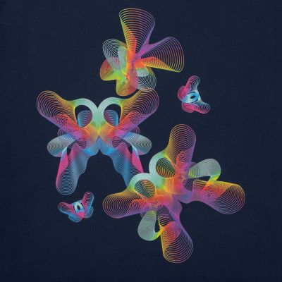 Толстовка Butterflies, темно-синяя-2