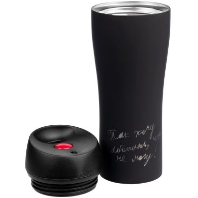 Термостакан «Так хочу работать», вакуумный, герметичный, черный-2