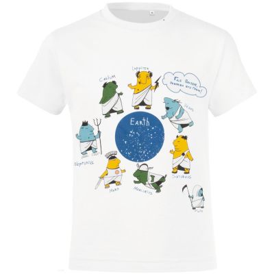 Футболка детская «Где Плутон?», белая-0