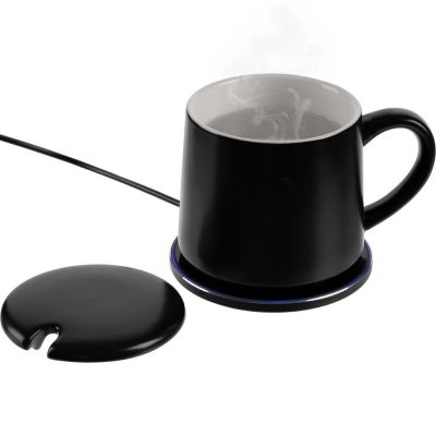 Кружка с подогревом и беспроводной зарядкой dualBase ver. 2.0 Matt, черная-0