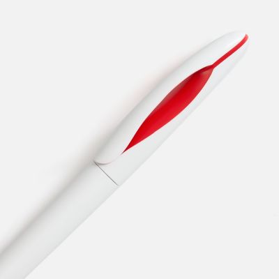 Ручка шариковая Nave, белая с красным-2