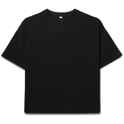 Футболка детская оверсайз Teezer, черная-0