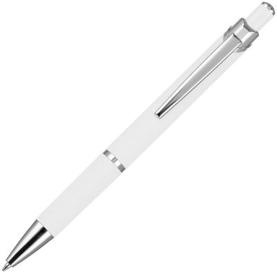 Ручка шариковая Chromos Soft Touch, белая-1