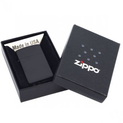 Зажигалка Zippo Slim Matt, матовая черная-2