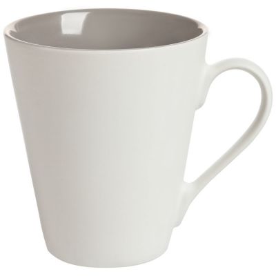 Кружка New Bell матовая, белая с серым-0