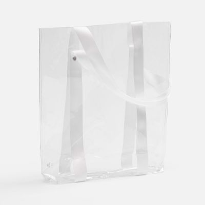 Шопер Clear Fest, ver.2, прозрачный с белыми ручками-0