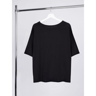 Футболка оверсайз унисекс Vozduh, черная-1