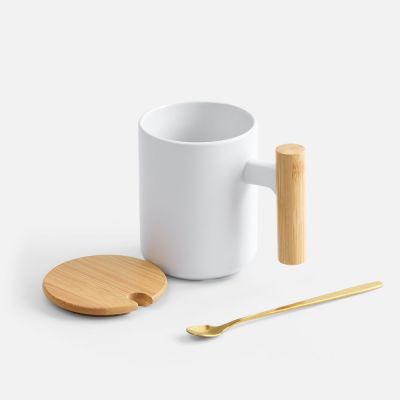 Кружка с ложкой Eco Fusion, белая-2