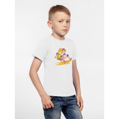 Футболка детская Skateboard, белая-1