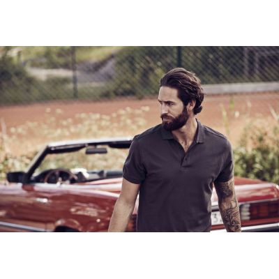 Рубашка поло мужская MORTON, голубая-8