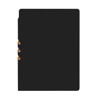 Ежедневник Flexpen Soft Touch, недатированный, черный с оранжевым-0