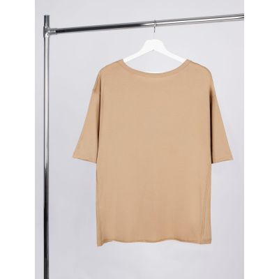 Футболка оверсайз унисекс Vozduh, бежевая-1