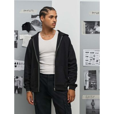 Толстовка унисекс на молнии Jelo, черная-6