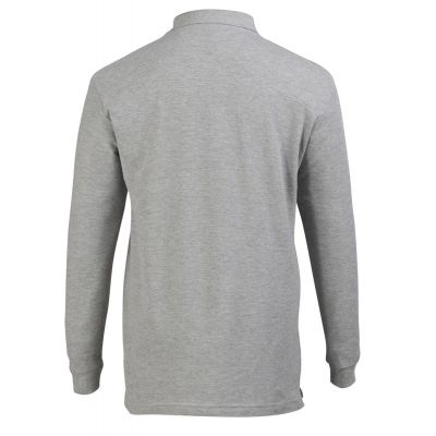 Рубашка поло мужская с длинным рукавом Star 170, серый меланж-1