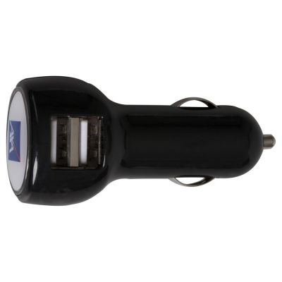 Автомобильное зарядное устройство с подсветкой Logocharger, черное-3