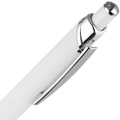 Ручка шариковая Chromos Soft Touch, белая-3