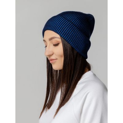 Шапка Nobilis, темно-синяя с синим-5