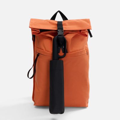 Зонт складной Skymate с УФ-защитой и ручкой-карабином, черный-7