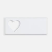 Лейбл из ПВХ с вырезом «Сердце», белый