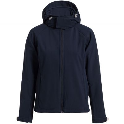 Куртка женская Hooded Softshell темно-синяя-0