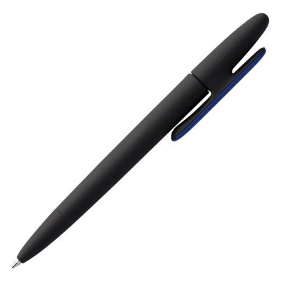 Ручка шариковая Prodir DS5 TRR-P Soft Touch, черная с синим-2