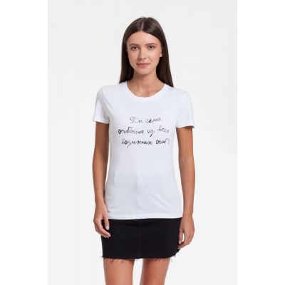 Футболка женская «Самая особенная», белая-0