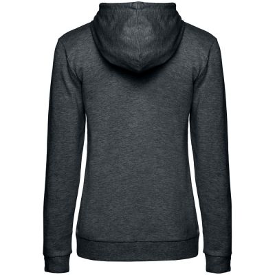 Толстовка с капюшоном женская Hoodie, серый меланж (антрацит)-1