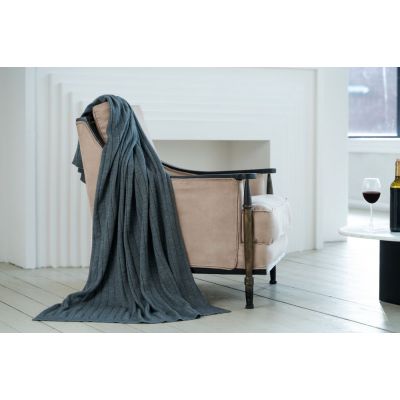 Плед Pluma, темно-серый (графит)-6