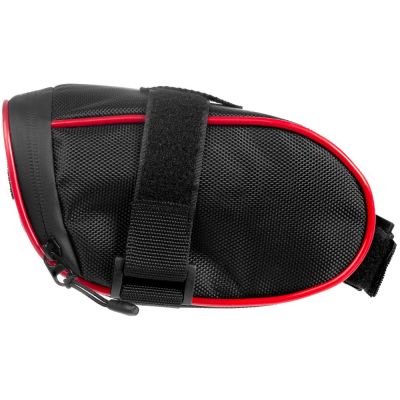 Велосумка BikeLine под седло, черная с красным-3