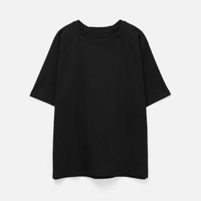 Футболка оверсайз унисекс Avenu, черная-0