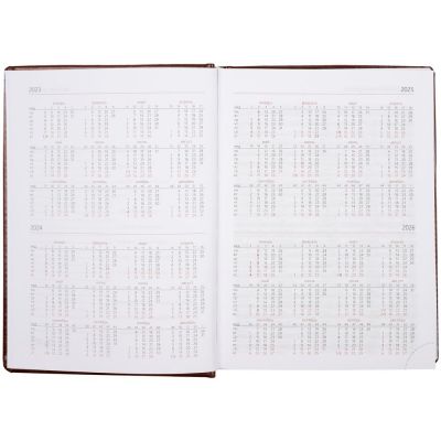 Ежедневник Brand, недатированный, бордовый-4